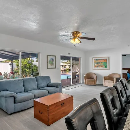 4 Bd Near Beach Spacious Solar Heated Pool Waterfront Home Pompano Beach Exterior photo